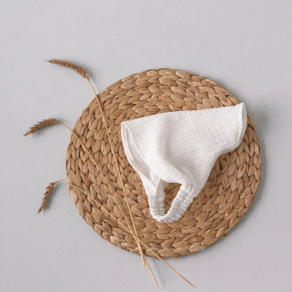 Косынка на резинке из муслина, молочный 1шт/уп