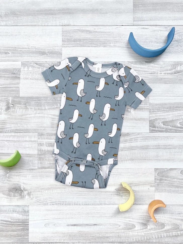 Боди  Чайки, с коротким рукавом