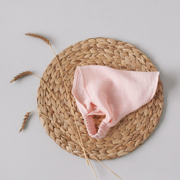 Косынка на резинке из муслина, нежно-розовый 