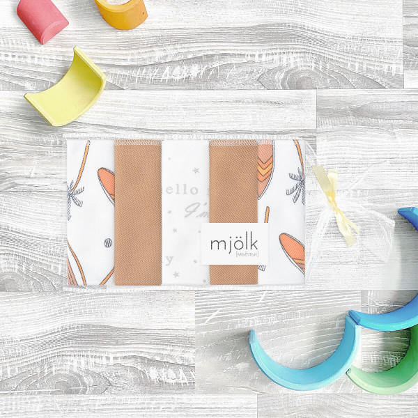 Набор платочков слюнявчиков Mjölk Сёрфы 