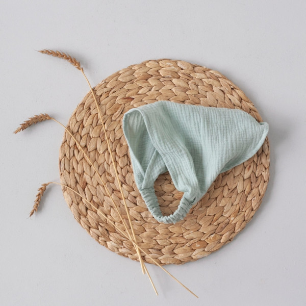 Косынка на резинке из муслина, полынь 