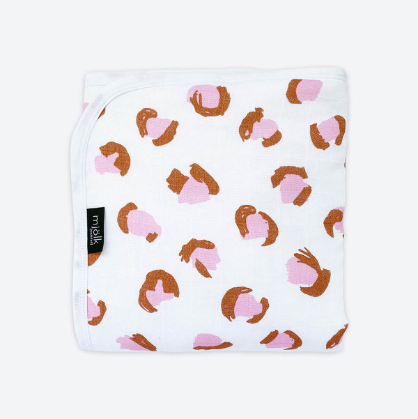 Муслиновое утеплённое одеяло Mjölk Леопард 100*75 см 