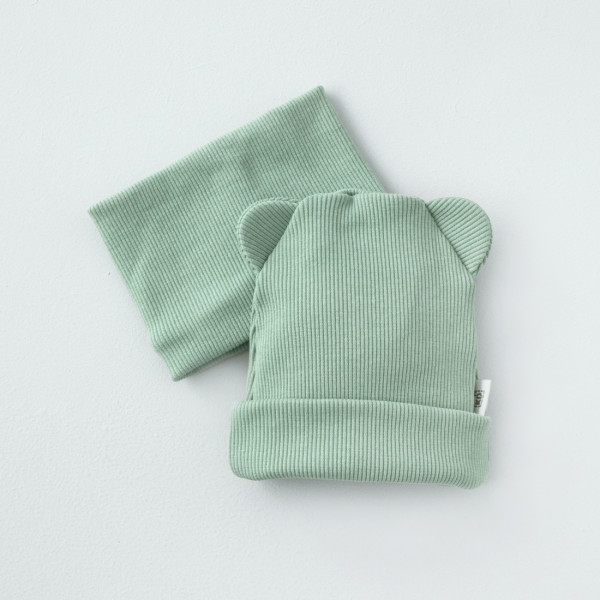 Комплект 2 предмета"Пикколино", шапка+снуд Полынь