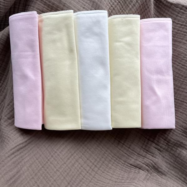 Комплект тонких трикотажных пеленок 5шт 90*120 см Девочка