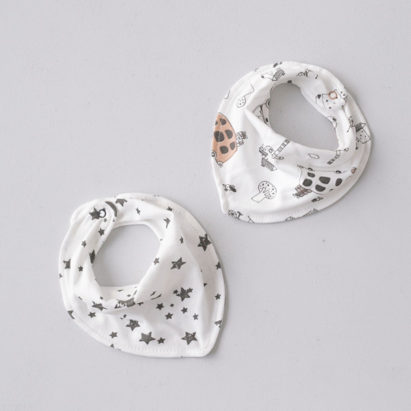 Нагрудник косынка "Автобусы ", 2шт/уп