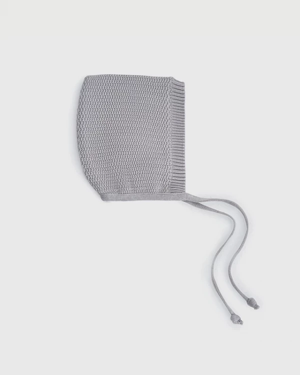 Шапочка Elf из хлопка вязаная Светло-серый