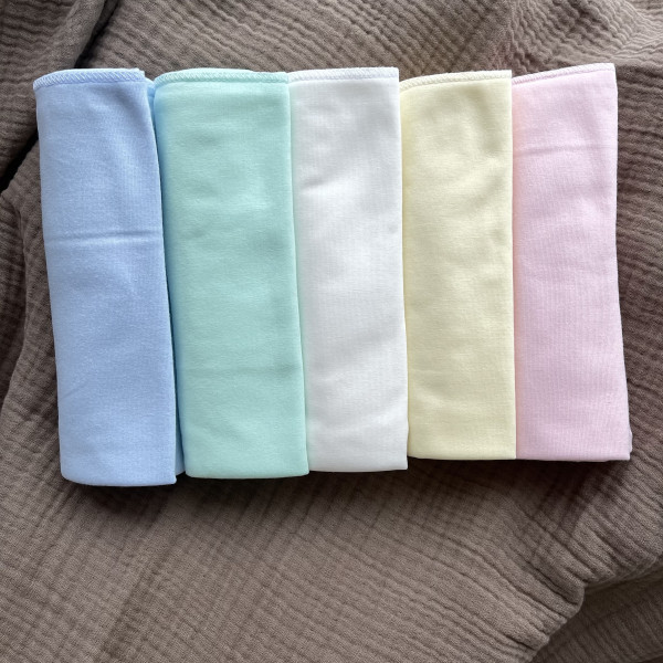 Комплект тонких трикотажных пеленок 5шт 90*120 см нейтральные 