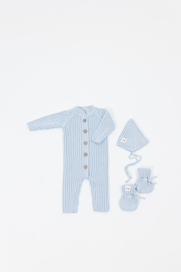 Комплект 3в1 лапша из 100% органического хлопка Небесный 