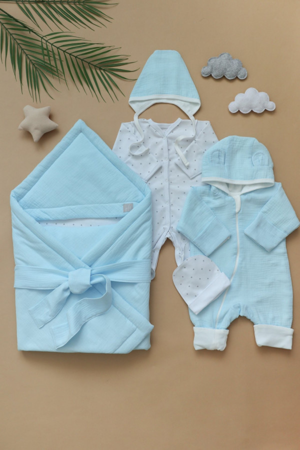 Комплект на выписку Лето Голубой 