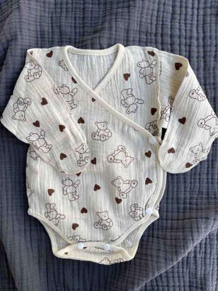 Боди из муслина Жатка Мишка 
