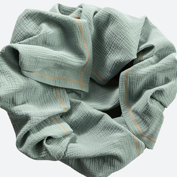 Плед-пеленка Mjölk Mist Green из муслинового хлопка 100*100 см 