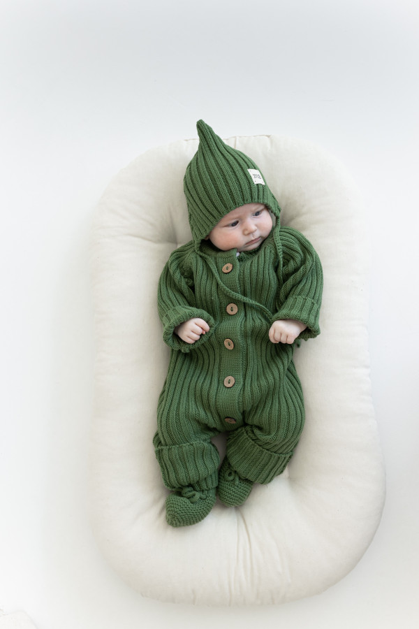 Комплект 3в1 лапша из 100% органического хлопка Оливковый 