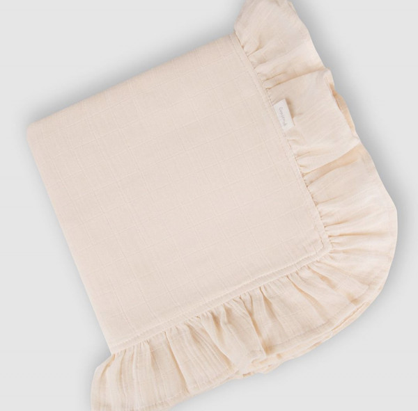 Плед с рюшами Пудра