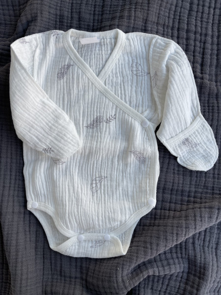 Боди из муслина Жатка Листья 