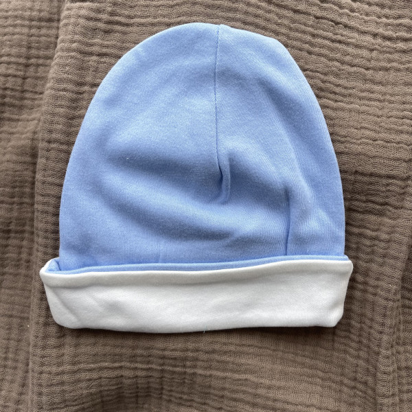 Шапочка двухсторонняя Голубая 