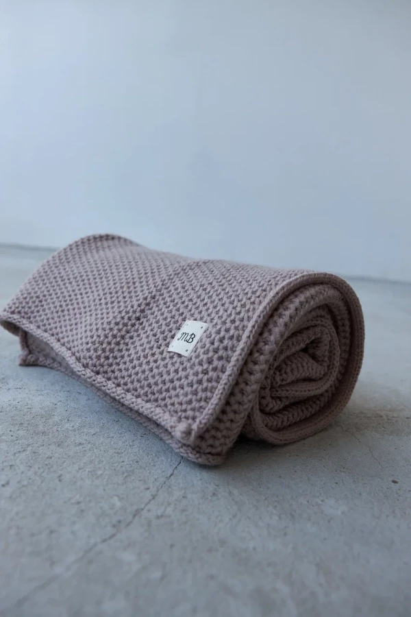 Плед соты из меринос-кашемира 90*90 см  Кофейный 