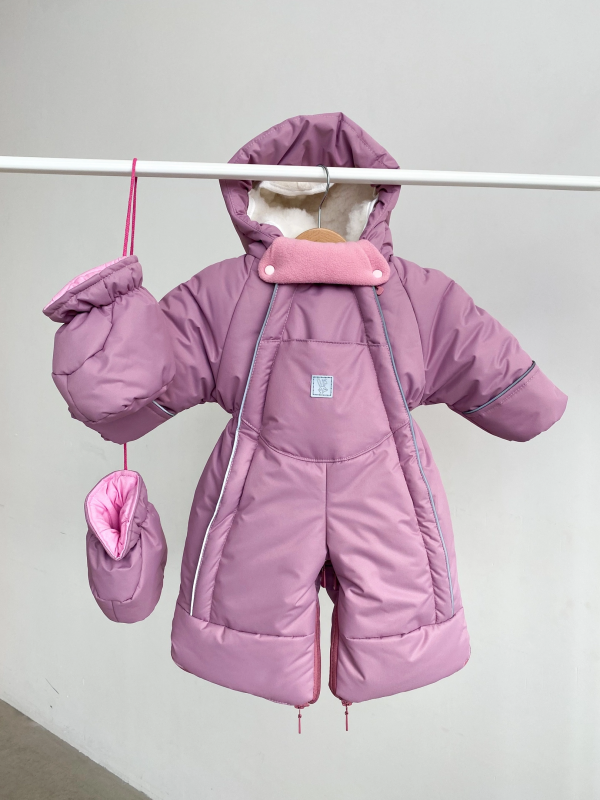 Комбинезон -трансформер со съемным подкладом Пудра