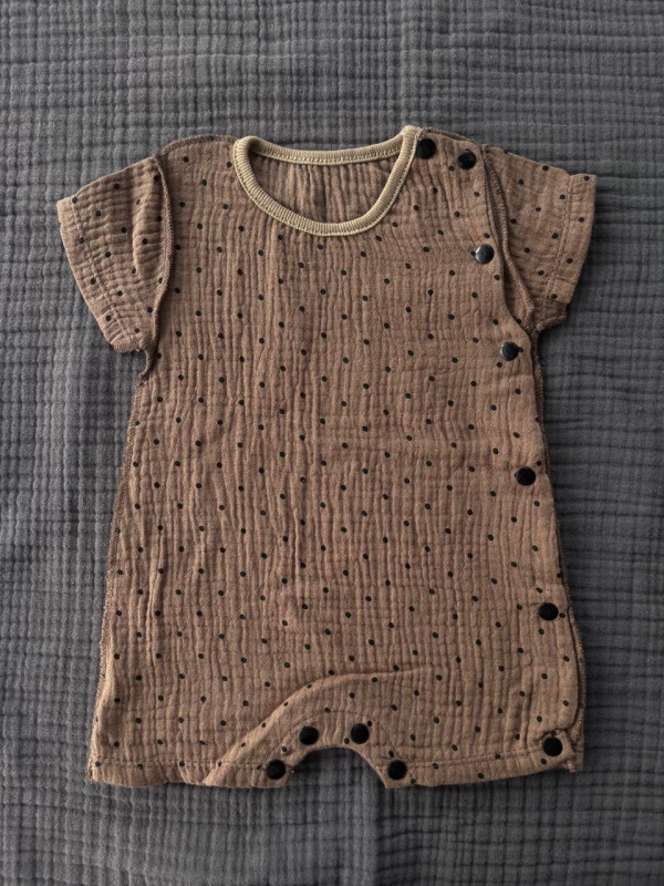  Песочник из муслина жатка Шоколад горошек