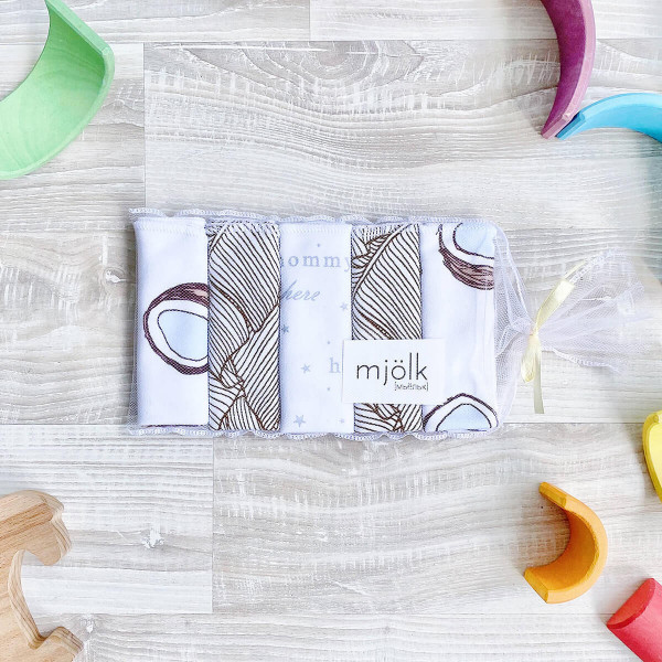 Набор платочков-слюнявчиков Mjölk Кокосы 20*20 см 