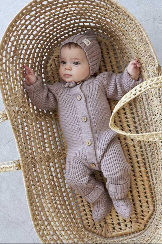 Комплект 3в1 классический из меринос-кашемира Кофейный 