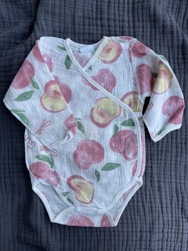 Боди из муслина Жатка Яблоки 