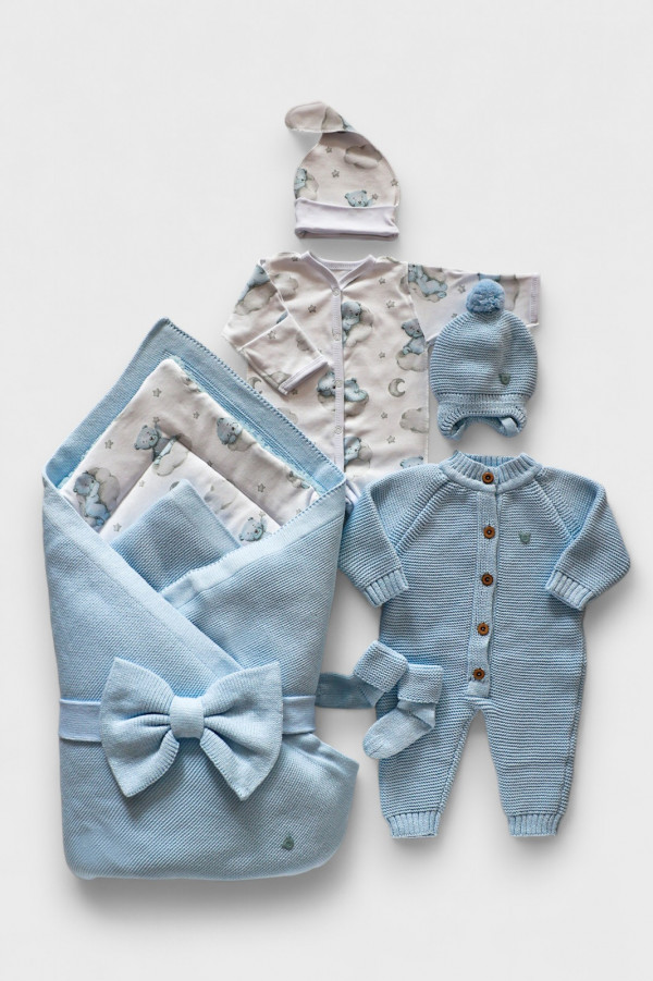 Комплект из 8-и предметов "ALPACA" Голубой мишки 