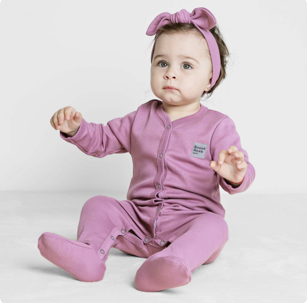 Комбинезон с закрытыми ножками Темно-розовый 