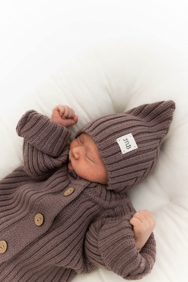 Шапка эльф из меринос-кашемира Кофейный Шапка эльф из меринос-кашемира Кофейный