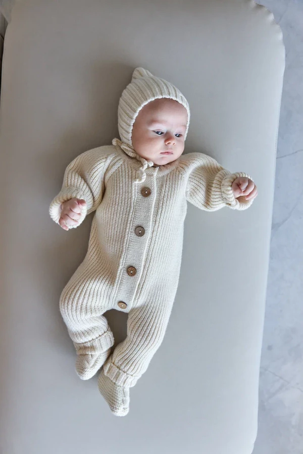 Комплект 3в1 классический из меринос-кашемира Молочный 