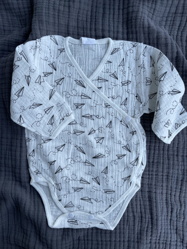 Боди из муслина Жатка Самолет 