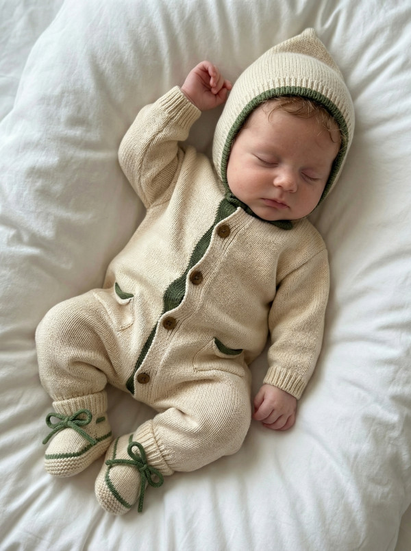 Комплект 3 в 1 Дино (хлопок) Молочный  0-6 мес 