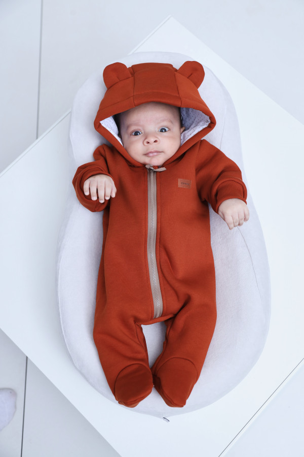 Комбинезон Мишка начес Кирпич 