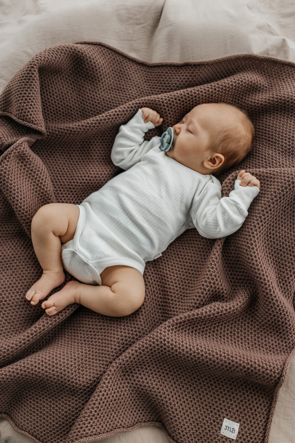 Плед соты из меринос-кашемира 90*90 см новый Кофейный 