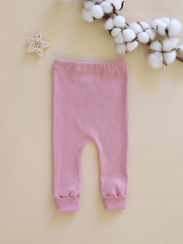 Штанишки для малыша (кашкорсе) Пудровый