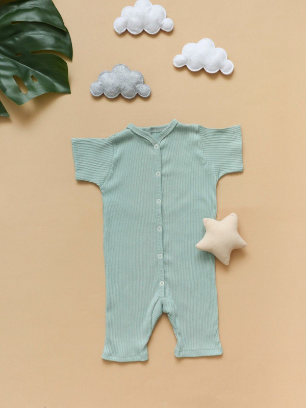 Комбинезон с коротким рукавом ( лапша) Зелёный 