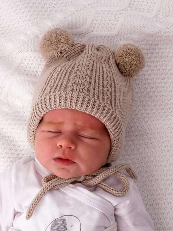 Шапка дет. зима "Загадка" хб подкл, утепл. Бежевый 