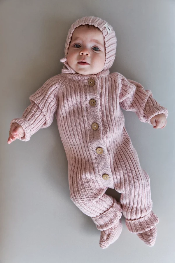 Комплект 3в1 лапша из меринос-кашемира Пудровый 