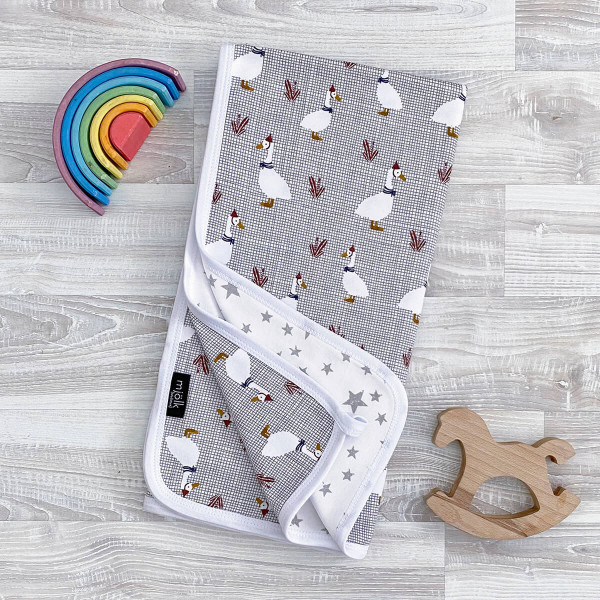 Двусторонний плед Mjölk Гуси 120*85 см 