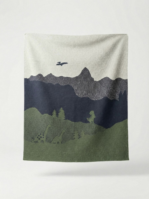 Плед Дино Пейзаж (хлопок)