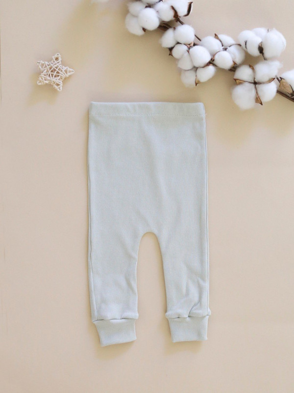 Штанишки для малыша (кашкорсе) Светло-зелёный 