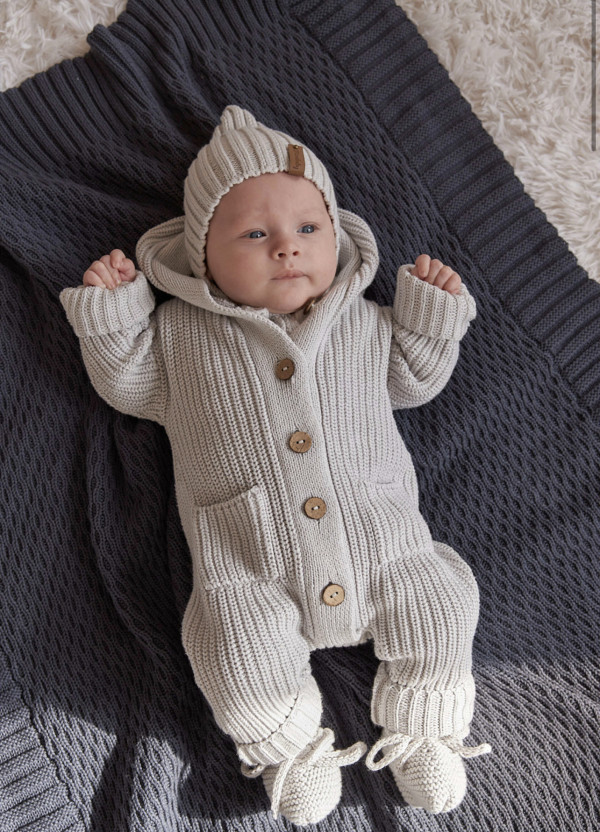 Комплект 3в1 с капюшоном из 100% органического хлопка Стальной 