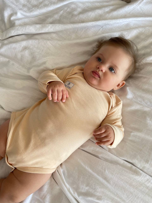 Боди длинный рукав Бежевый 