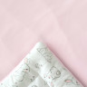 Одеяло на выписку 100х100 "Конфетти" с бантом на резинке зима Розовый