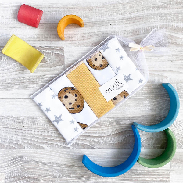 Набор платочков-слюнявчиков Mjölk Печенье 20*20 см 