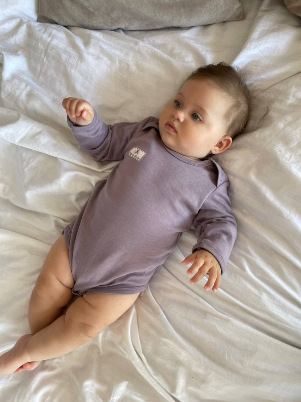 Боди длинный рукав Лиловый 