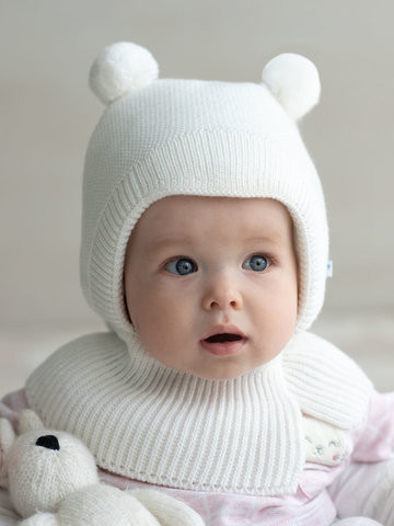 Шапка дет. "Капор Мака зима" хб подкл, утепл. Белый 