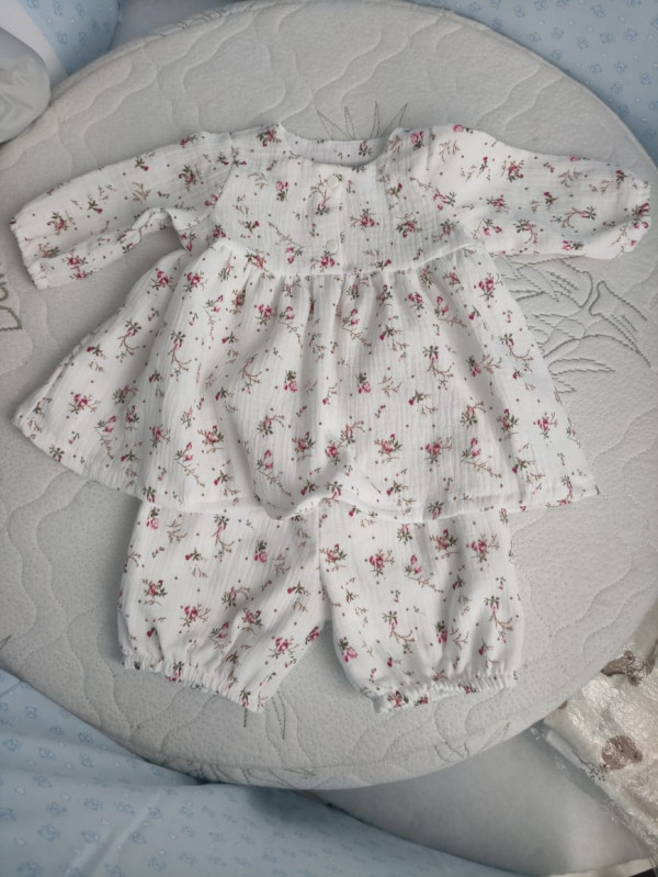 Комплект на лето Сакура Цветочки на белом 