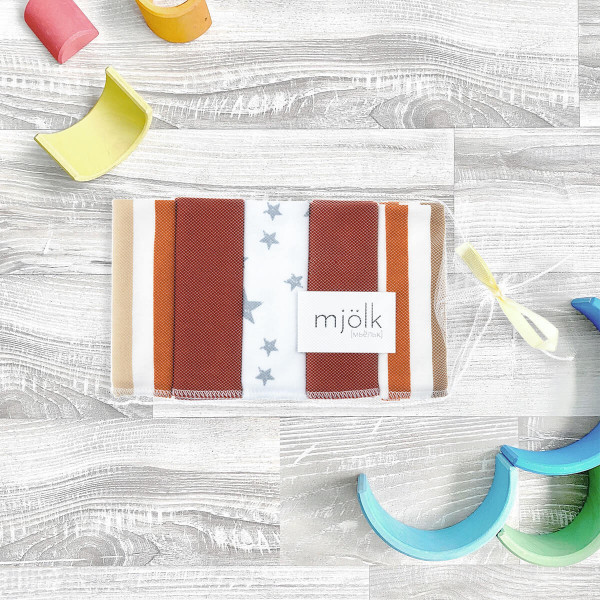 Набор платочков слюнявчиков Mjölk Полоска 20*20 см 