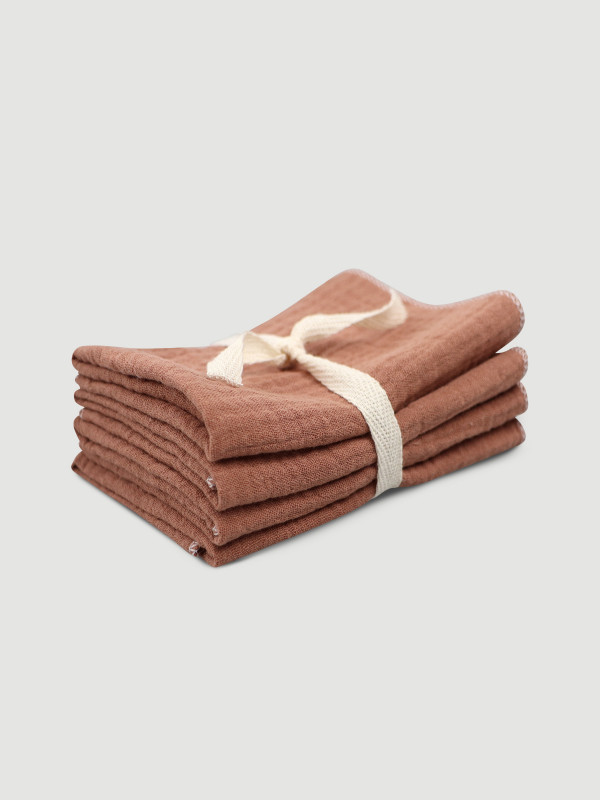Сет из 4х муслиновых салфеток Mjölk Toffee 25*25 см 