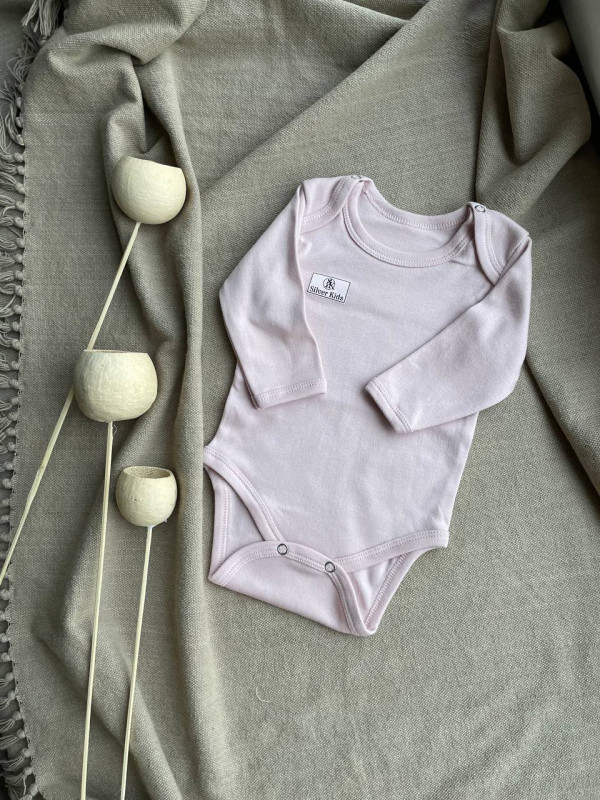 Боди длинный рукав Пыльная Роза 